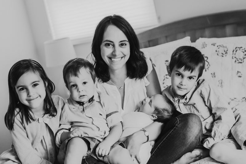Photo of Mom and Four Kids